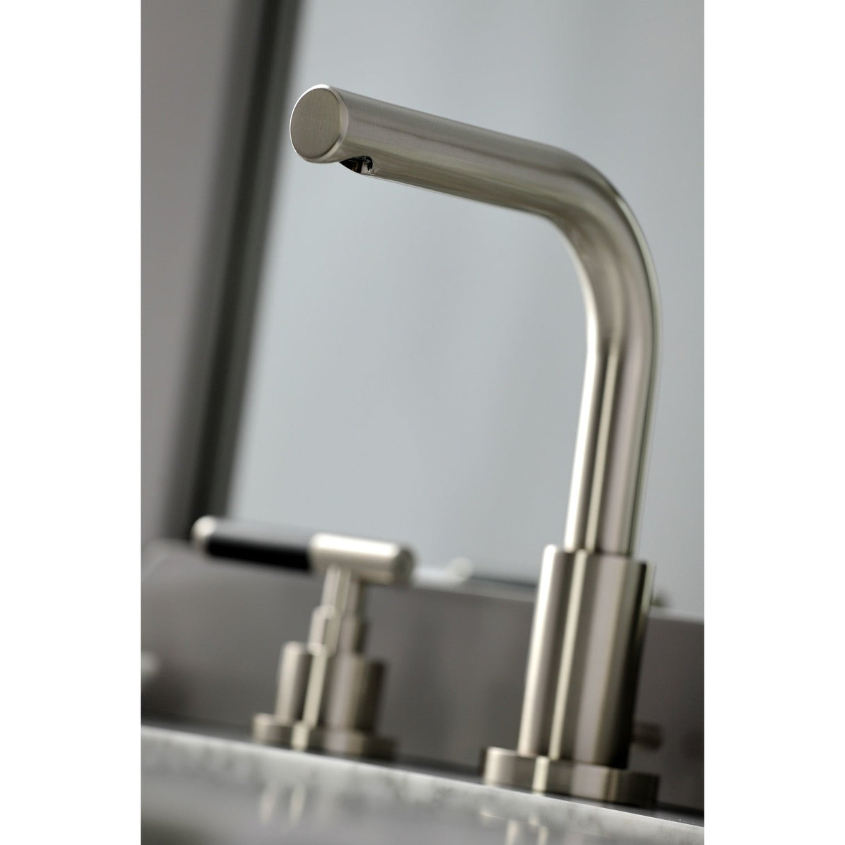Kaiser FSC8958CKL Two-Handle 3-Hole Deck Mount Widespread Bathroom Faucet with Pop-Up Drain, Brushed Nickel