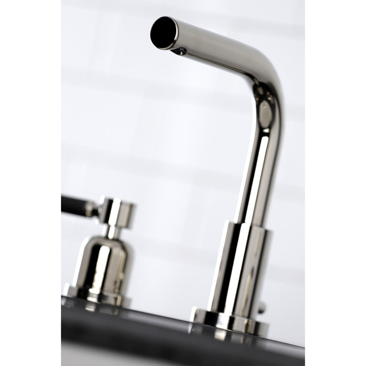 Kaiser FSC8959DKL Two-Handle 3-Hole Deck Mount Widespread Bathroom Faucet with Pop-Up Drain, Polished Nickel