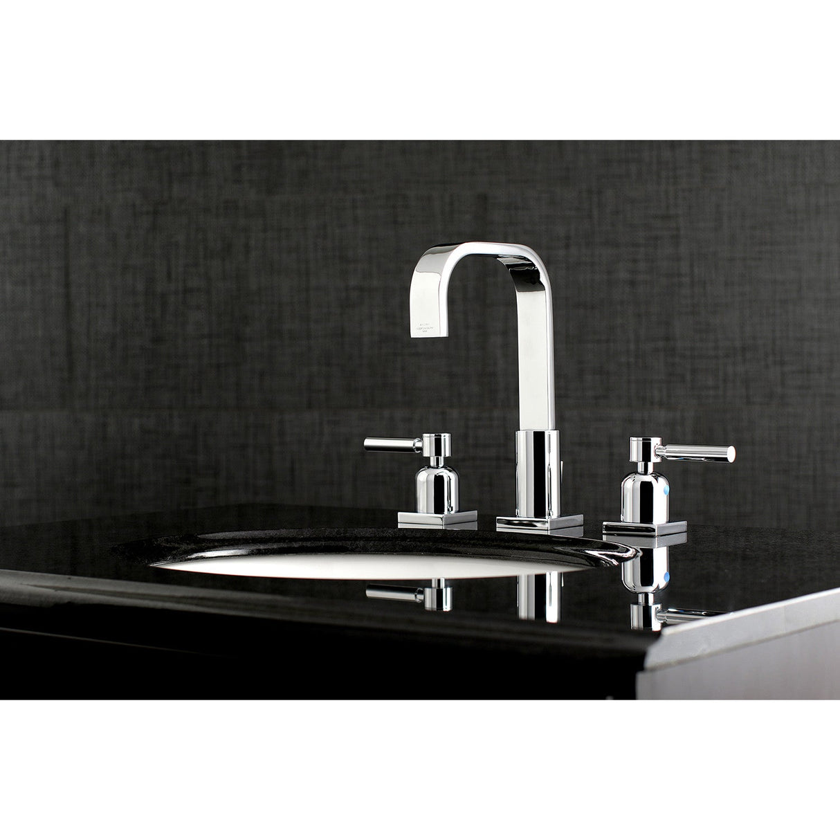 Concord FSC8961DL Two-Handle 3-Hole Deck Mount Widespread Bathroom Faucet with Pop-Up Drain, Polished Chrome