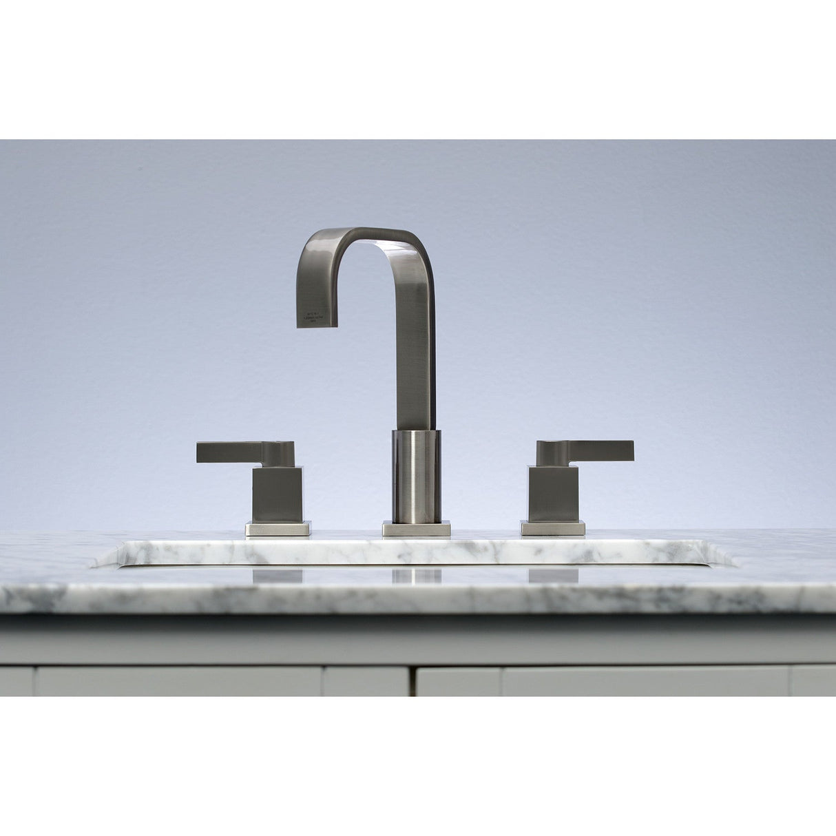 Meridian FSC8968NQL Two-Handle 3-Hole Deck Mount Widespread Bathroom Faucet with Pop-Up Drain, Brushed Nickel