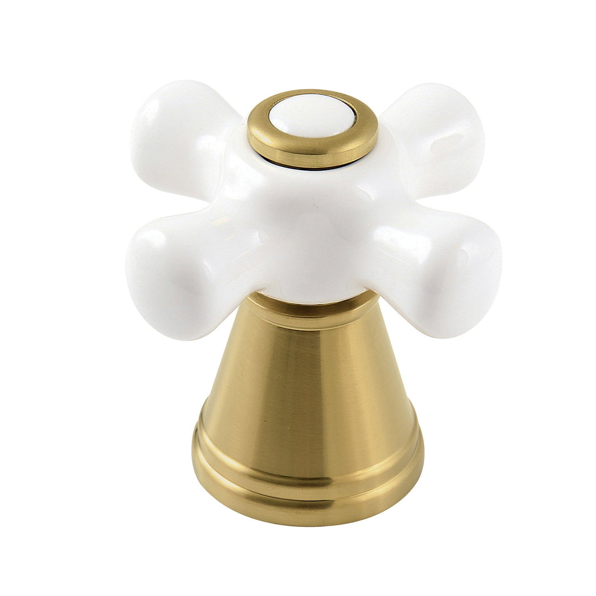 FSCDH1973APX Porcelain Cross Diverter Handle, Brushed Brass