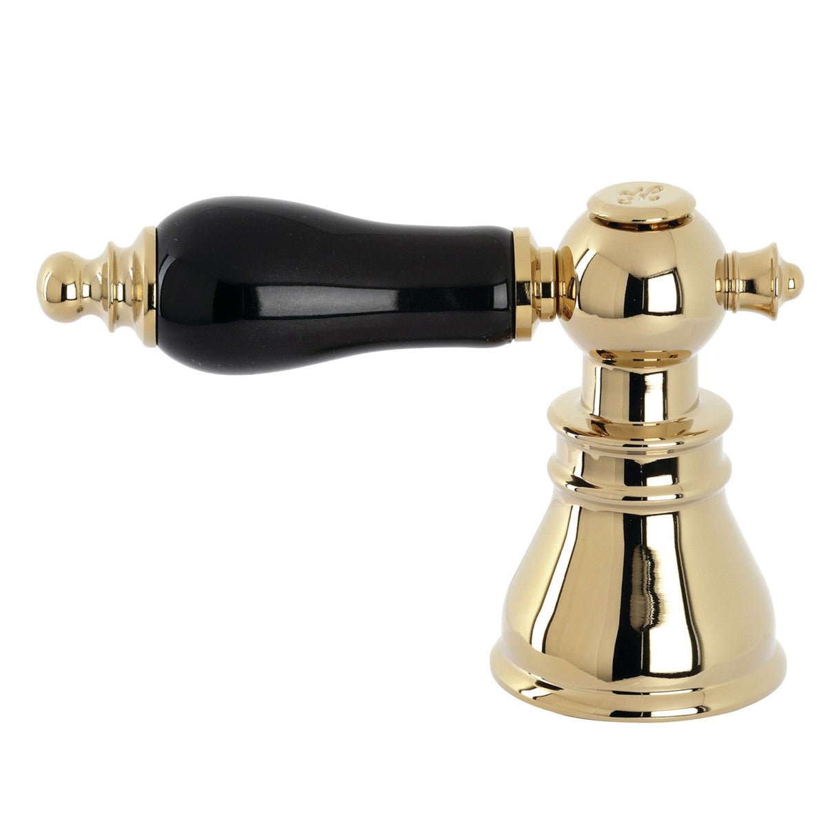 FSCH1972AKLH Hot Porcelain Lever Handle, Polished Brass