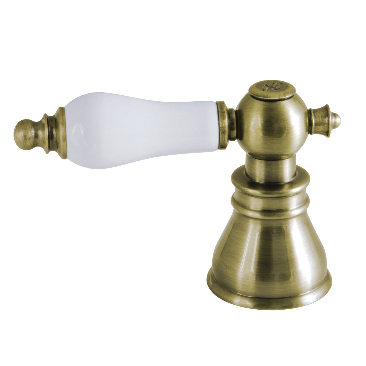 American Patriot FSCH19733APLH Hot Porcelain Lever Handle, Antique Brass