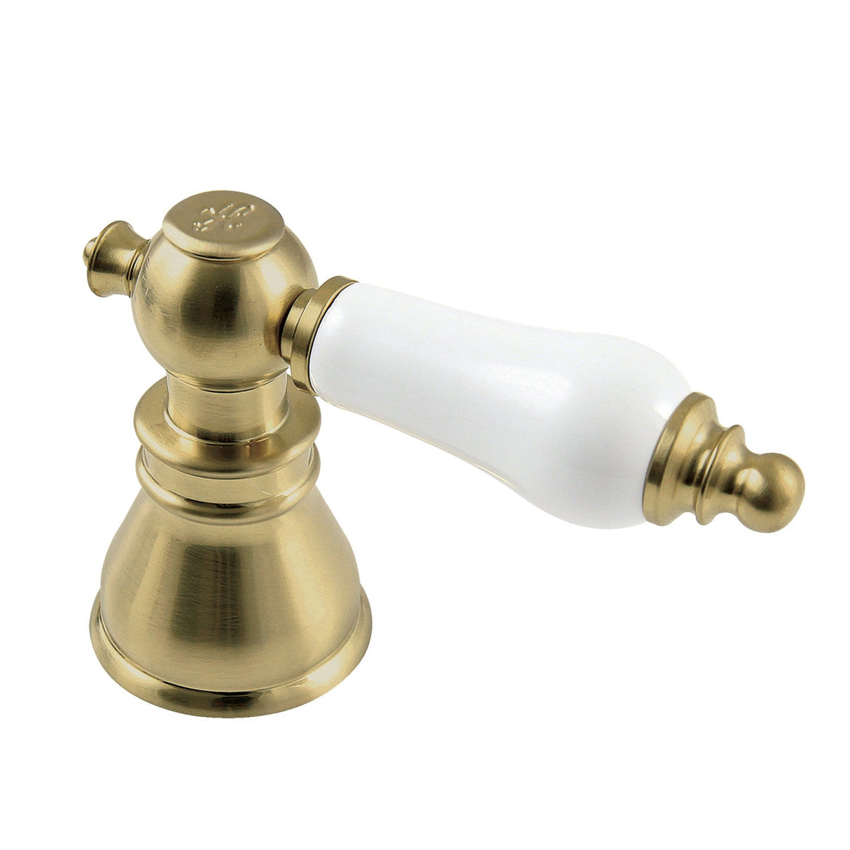 American Patriot FSCH1973APLH Hot Porcelain Lever Handle, Brushed Brass