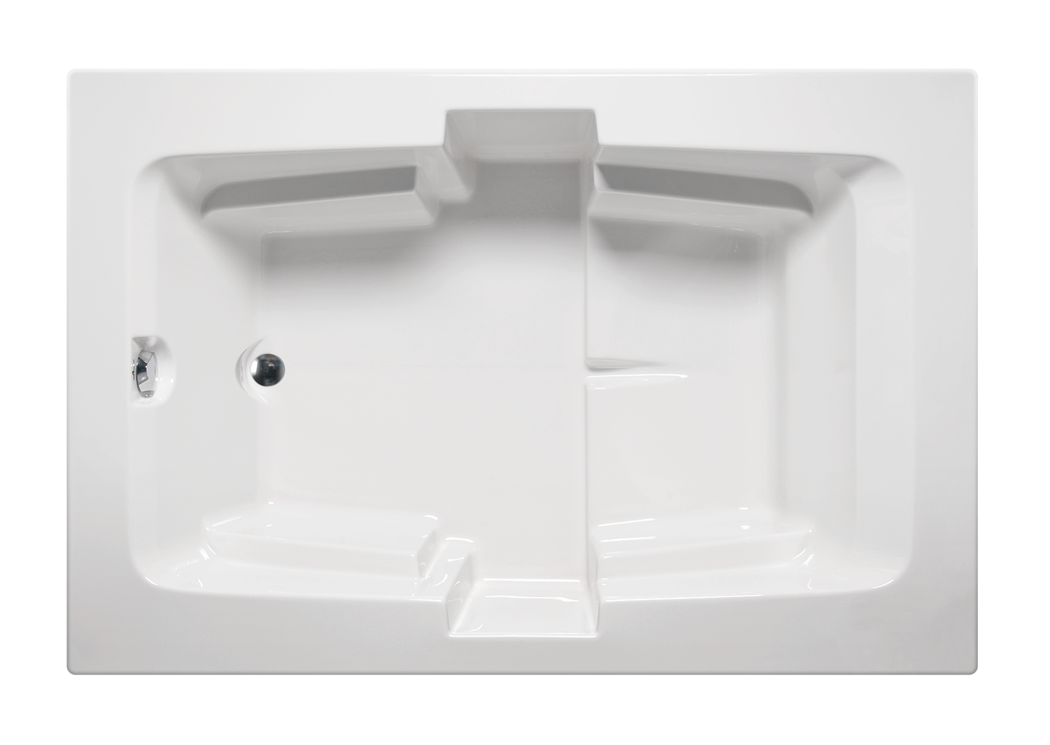 Americh FO7248TEA2-BI Forum 7248 End Drain - Tub Only / Airbath 2 - Biscuit