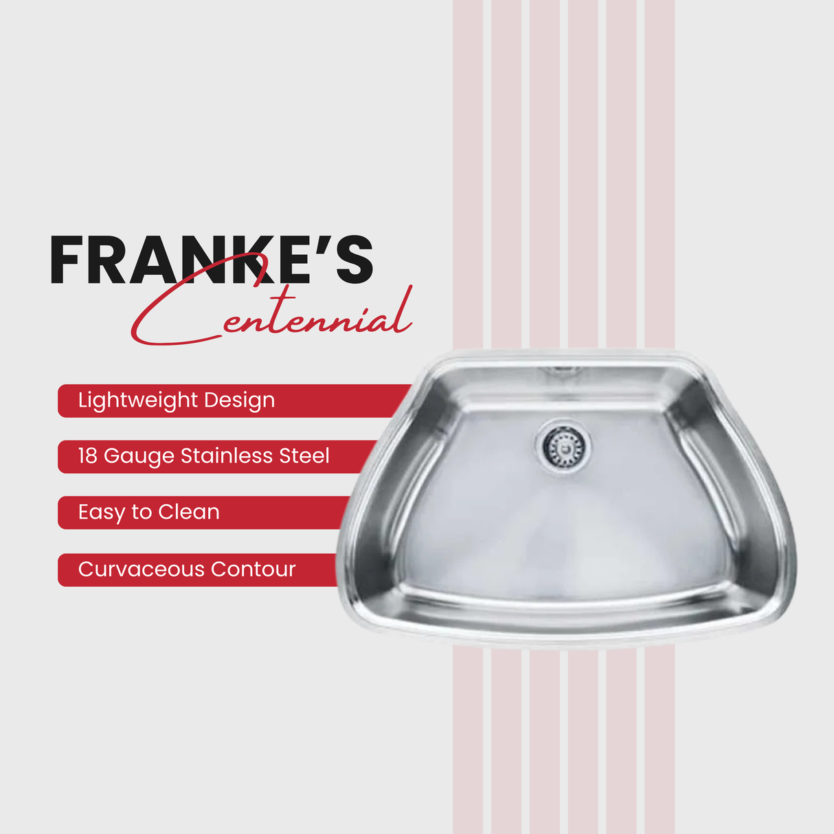 Franke CQX11029 Centennial Undermount Single Bowl Kitchen Sink, Large (Showroom Display for Sale)