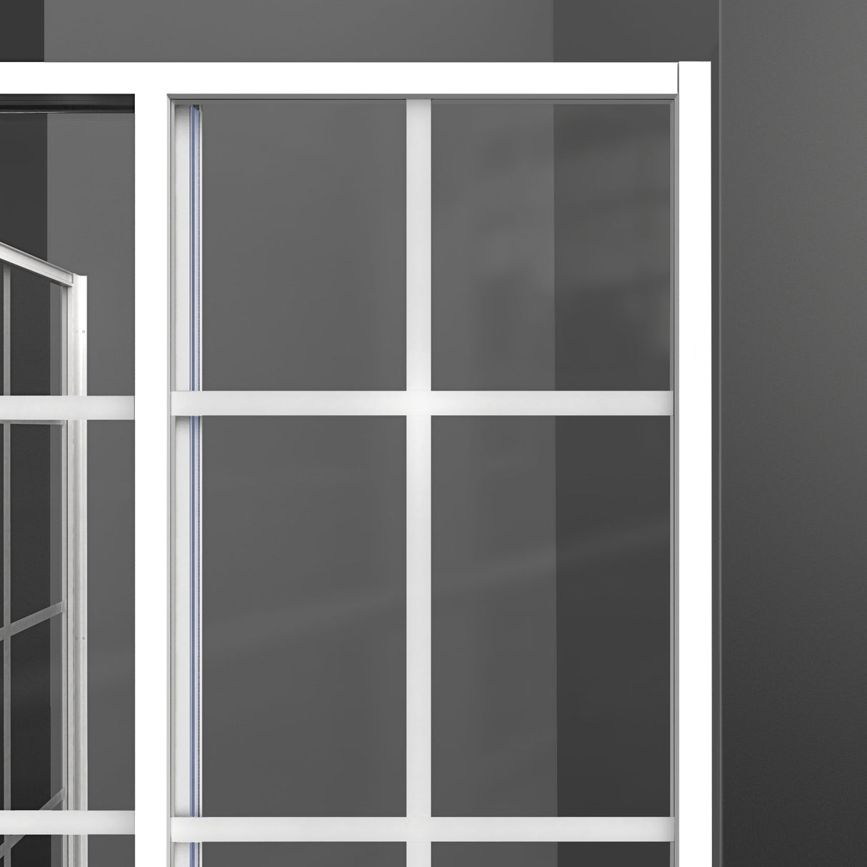 DreamLine French Corner 34 1/2 in. D x 34 1/2 in. W x 72 in. H Framed Sliding Shower Enclosure in White