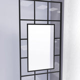 DreamLine French Linea Avignon 34 in. W x 72 in. H Single Panel Frameless Shower Door, Open Entry Design in Satin Black