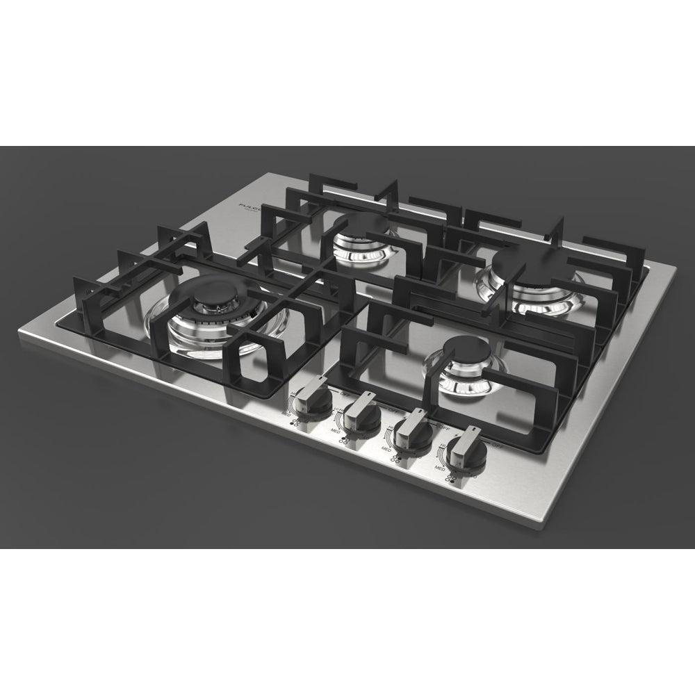 Fulgor Milano 24 in. 400 Series Gas Cooktop with 4 Burners in Stainless Steel (F4GK24S1)