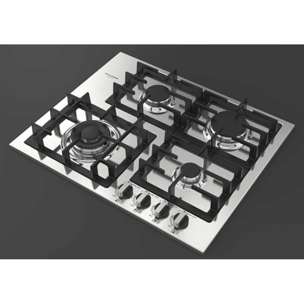 Fulgor Milano 24 in. 400 Series Gas Cooktop with 4 Burners in Stainless Steel (F4GK24S1)