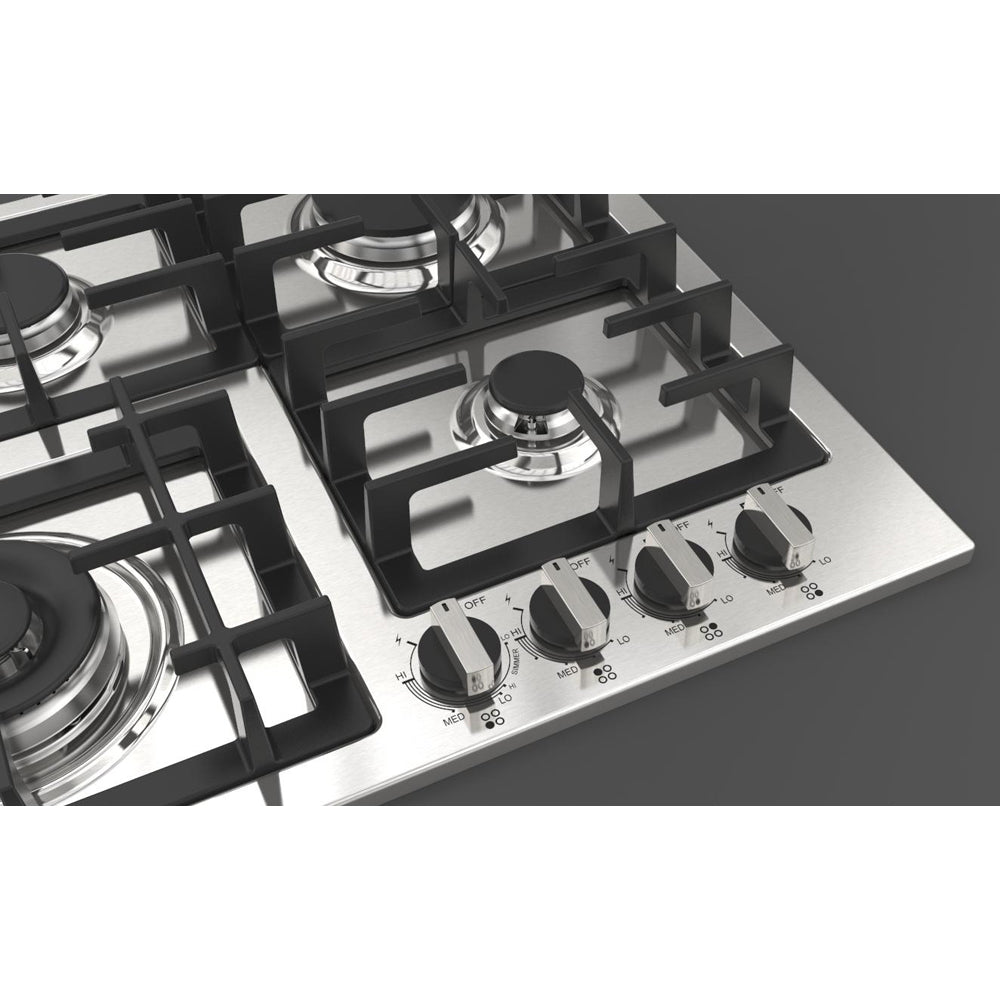 Fulgor Milano 24 in. 400 Series Gas Cooktop with 4 Burners in Stainless Steel (F4GK24S1)