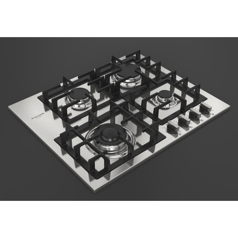 Fulgor Milano 24 in. 400 Series Gas Cooktop with 4 Burners in Stainless Steel (F4GK24S1)