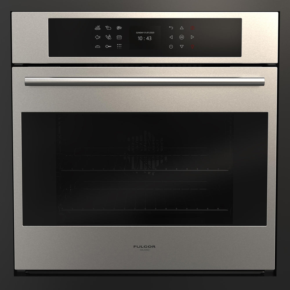Fulgor Milano 24 in. Electric Single Wall Oven with Self Clean and Convection in Stainless Steel (F7SP24S1)