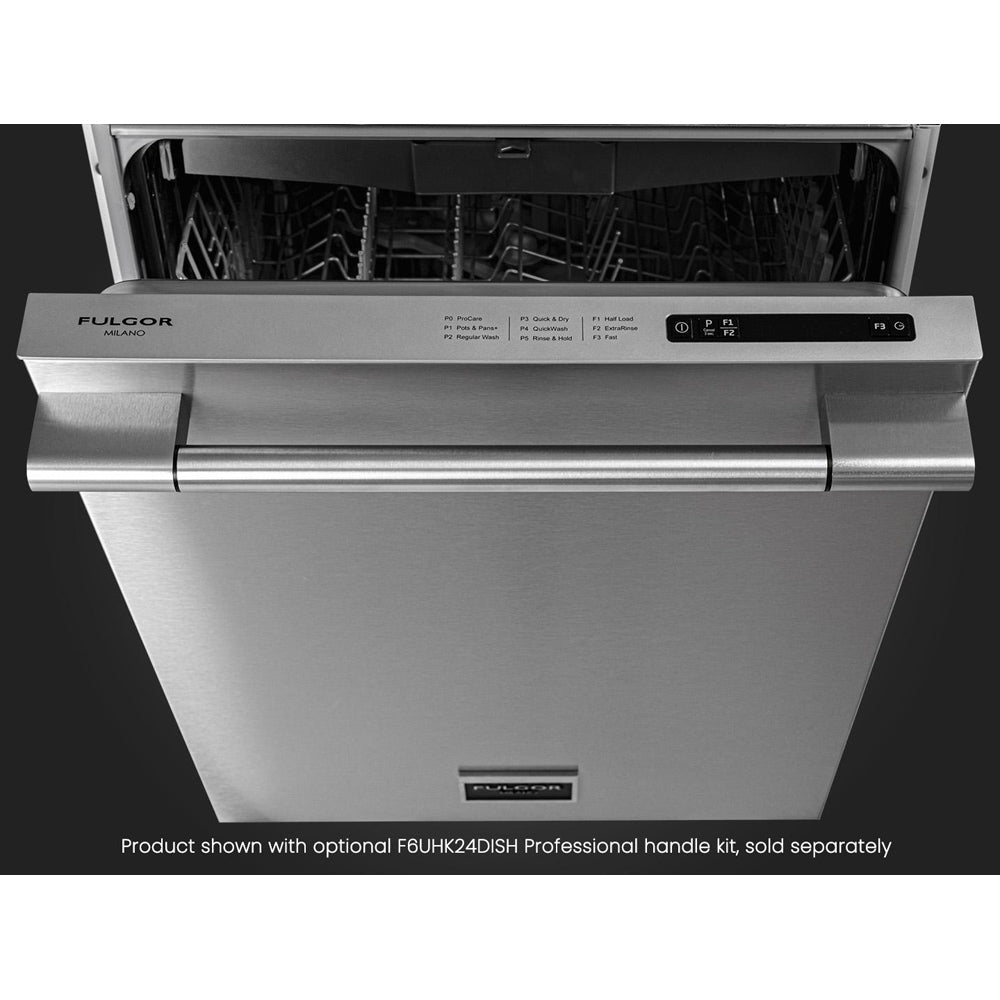 Fulgor Milano 24 in. Top Control Stainless Steel Dishwasher with Third Rack and Stainless Steel Tub (F6DWT24SS2)