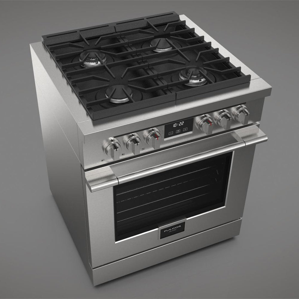 Fulgor Milano 30 in. 400 Series Accento All Gas Range in Stainless Steel (F4PGR304S2)