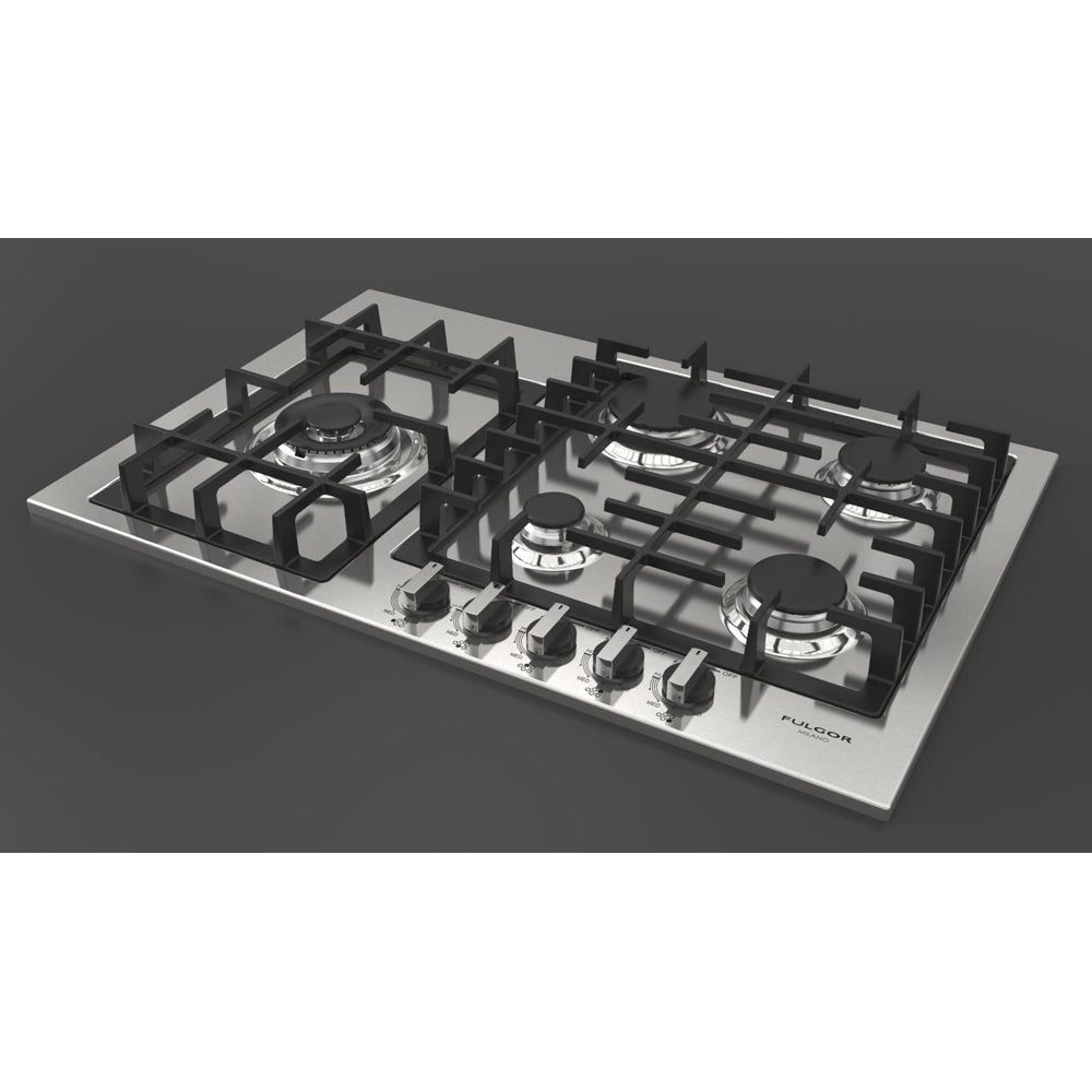 Fulgor Milano 30 in. 400 Series Gas Cooktop with 5 burners in Stainless Steel (F4GK30S1)