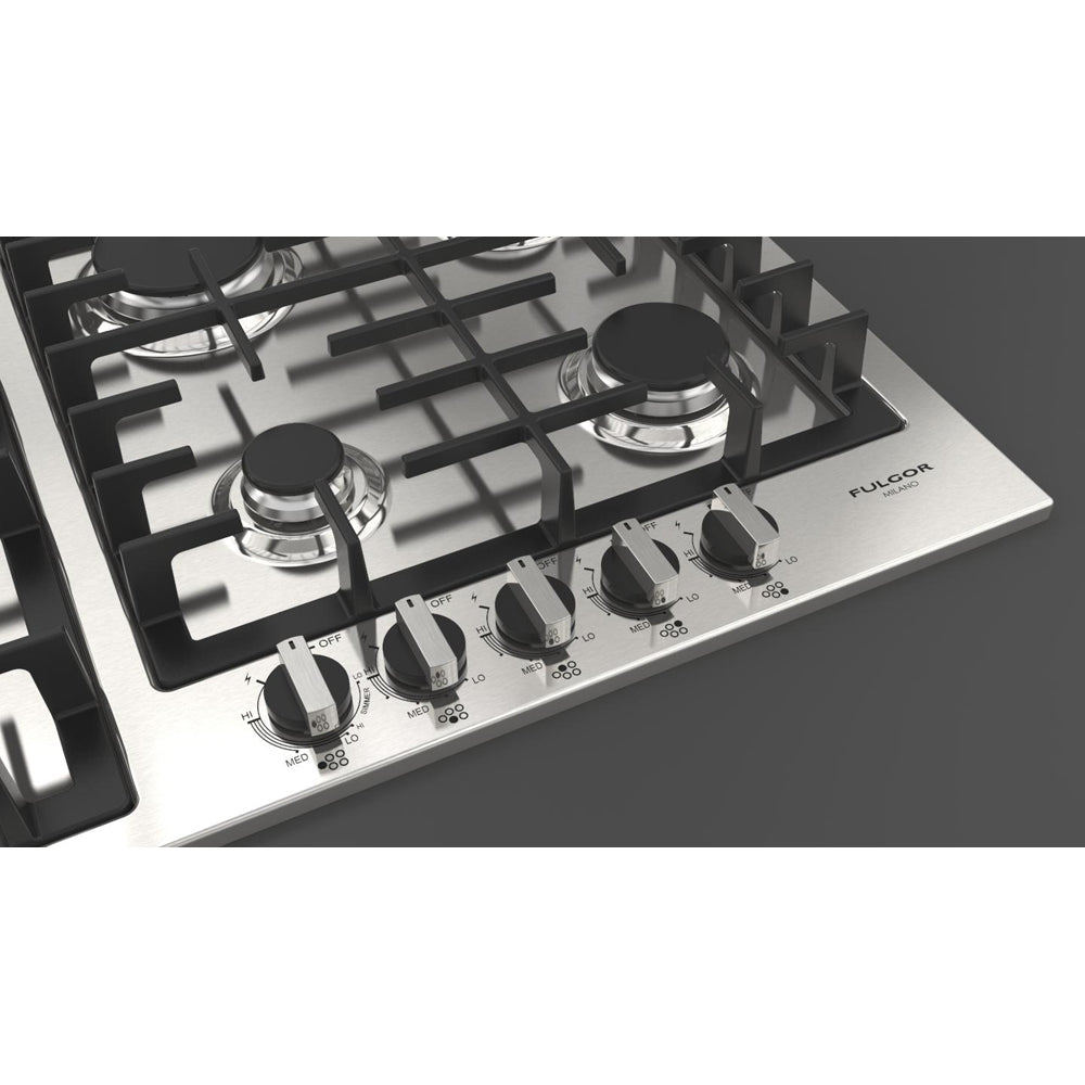 Fulgor Milano 30 in. 400 Series Gas Cooktop with 5 burners in Stainless Steel (F4GK30S1)