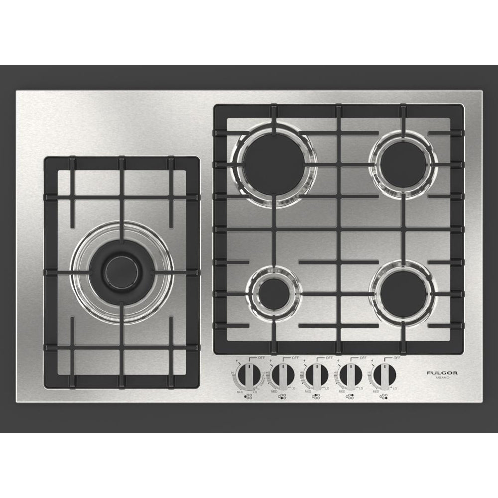 Fulgor Milano 30 in. 400 Series Gas Cooktop with 5 burners in Stainless Steel (F4GK30S1)
