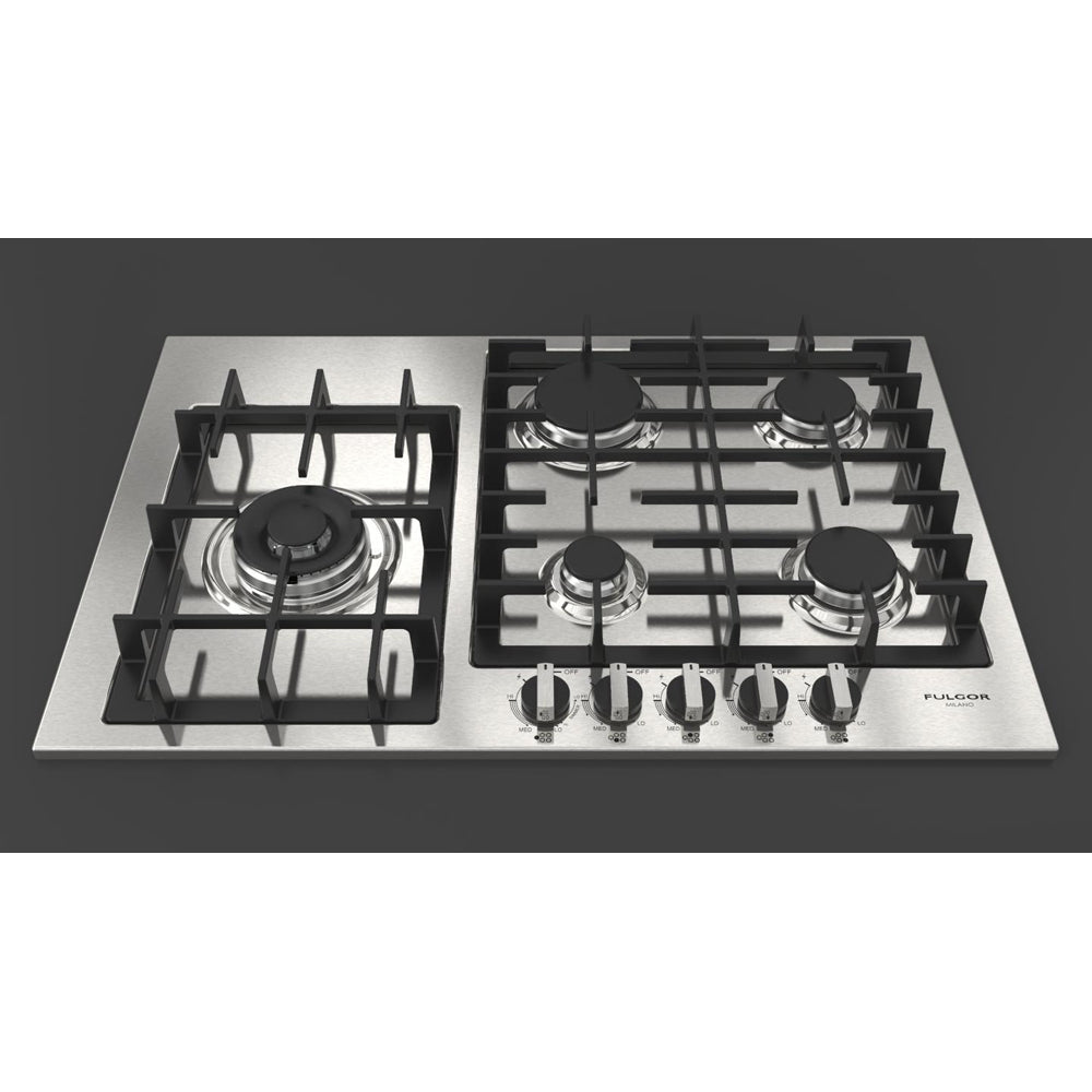 Fulgor Milano 30 in. 400 Series Gas Cooktop with 5 burners in Stainless Steel (F4GK30S1)