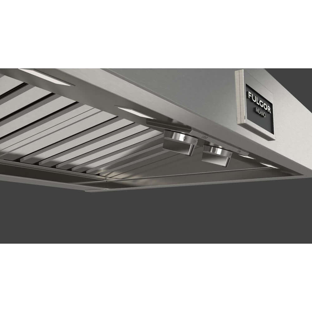 Fulgor Milano 30 in. 600 CFM Professional Under Cabinet Range Hood with Knob Control in Stainless Steel (F6PH30S2)