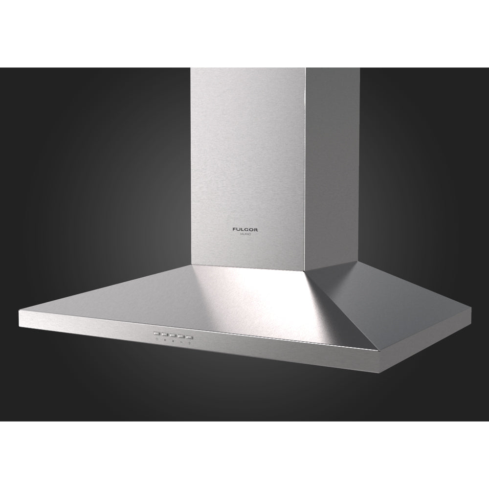 Fulgor Milano 30 in. 600 CFM Wall Mount Range Hood in Stainless Steel (F4CW30S1)