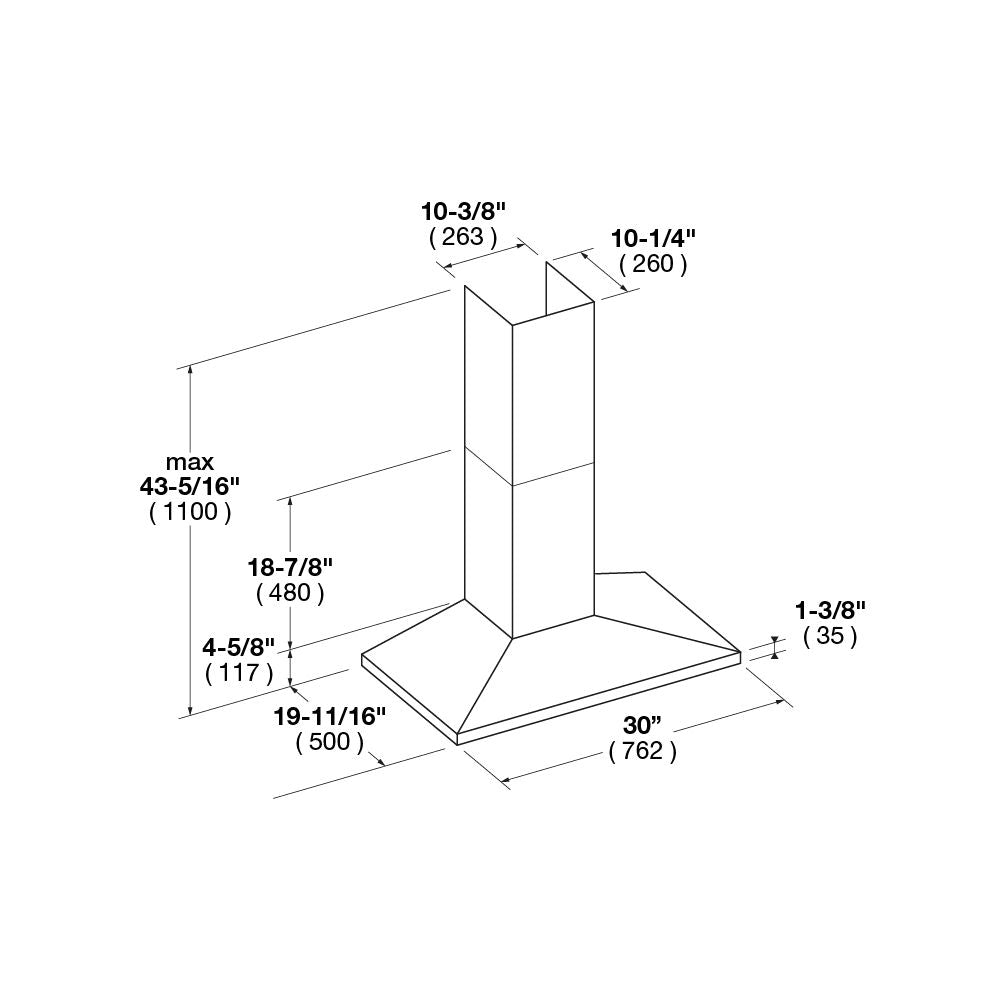 Fulgor Milano 30 in. 600 CFM Wall Mount Range Hood in Stainless Steel (F4CW30S1)