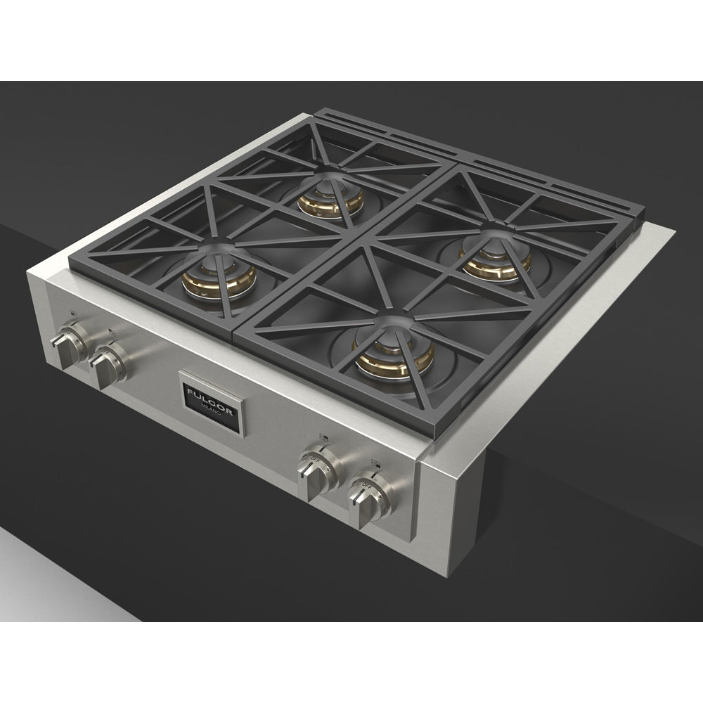 Fulgor Milano 30 in. 600 Professional Series All Gas Rangetop in Stainless Steel (F6GRT304S1)