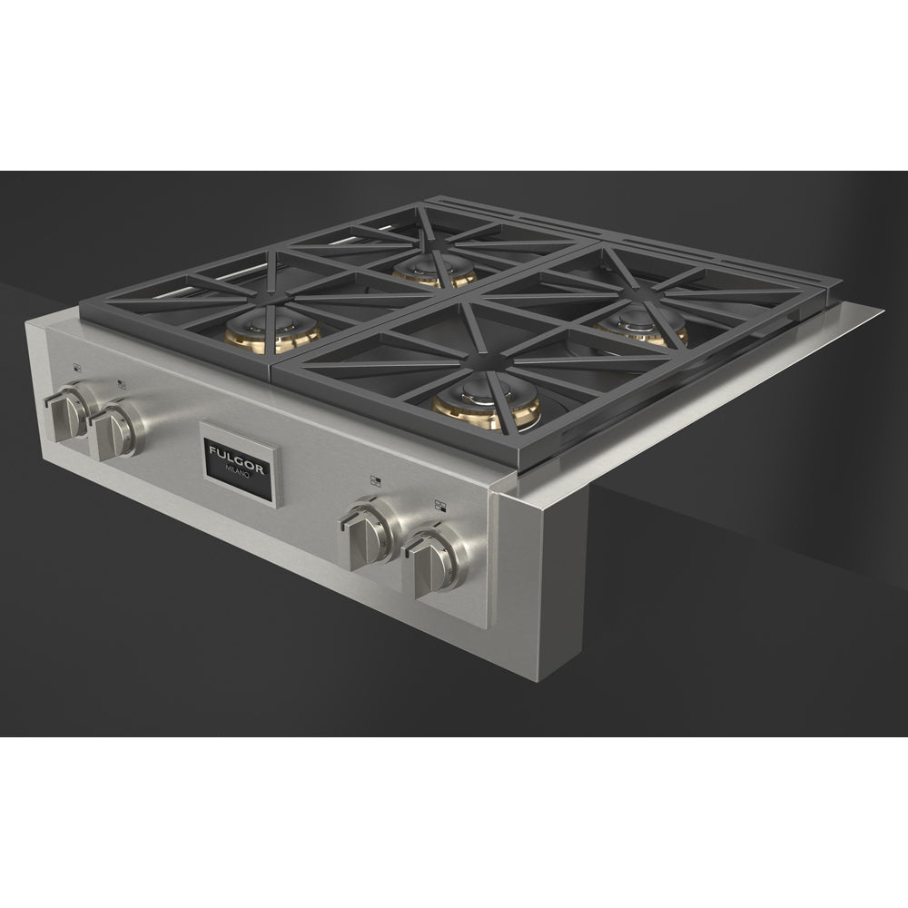 Fulgor Milano 30 in. 600 Professional Series All Gas Rangetop in Stainless Steel (F6GRT304S1)