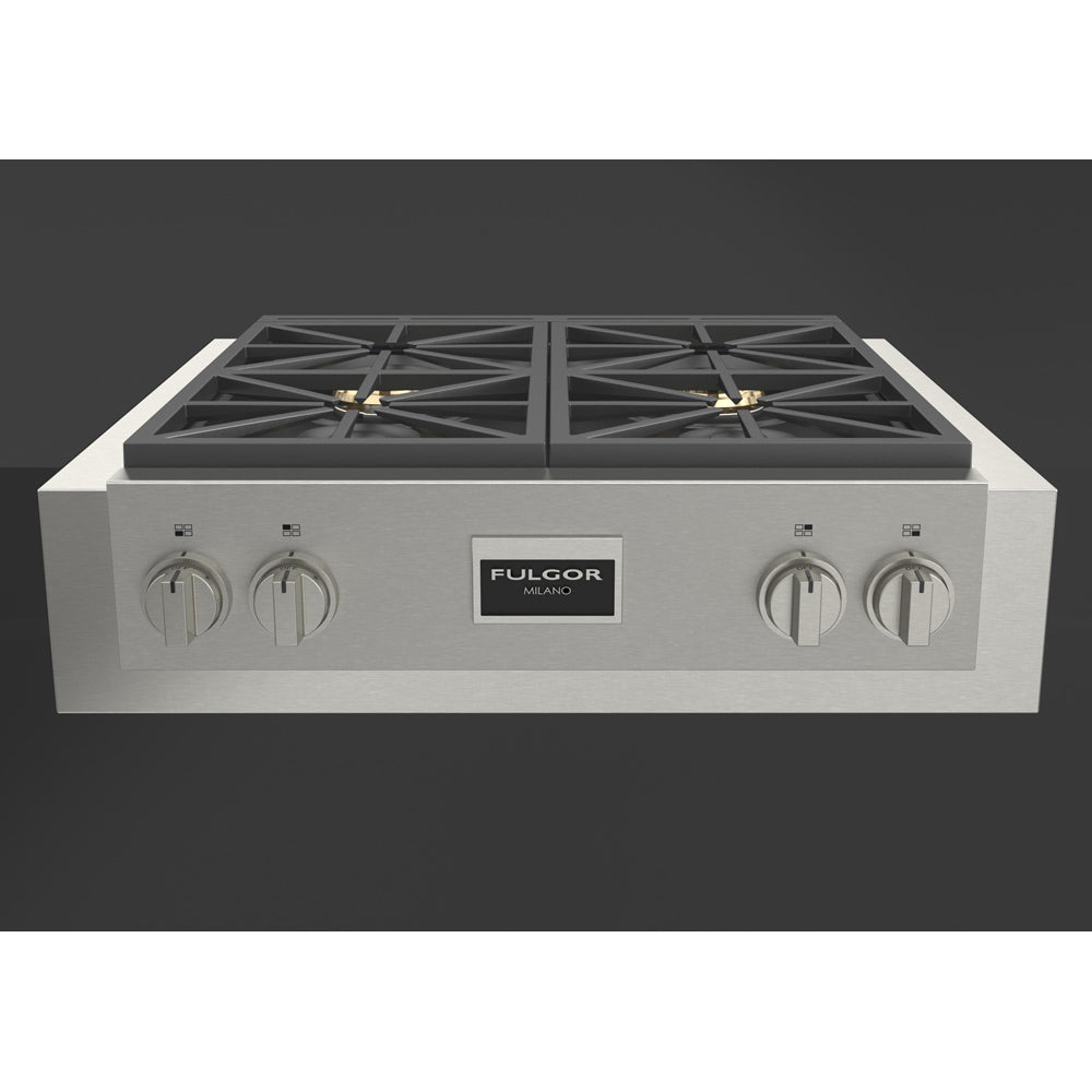 Fulgor Milano 30 in. 600 Professional Series All Gas Rangetop in Stainless Steel (F6GRT304S1)
