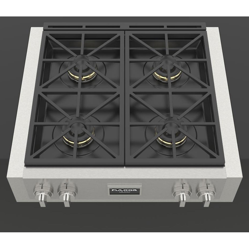Fulgor Milano 30 in. 600 Professional Series All Gas Rangetop in Stainless Steel (F6GRT304S1)