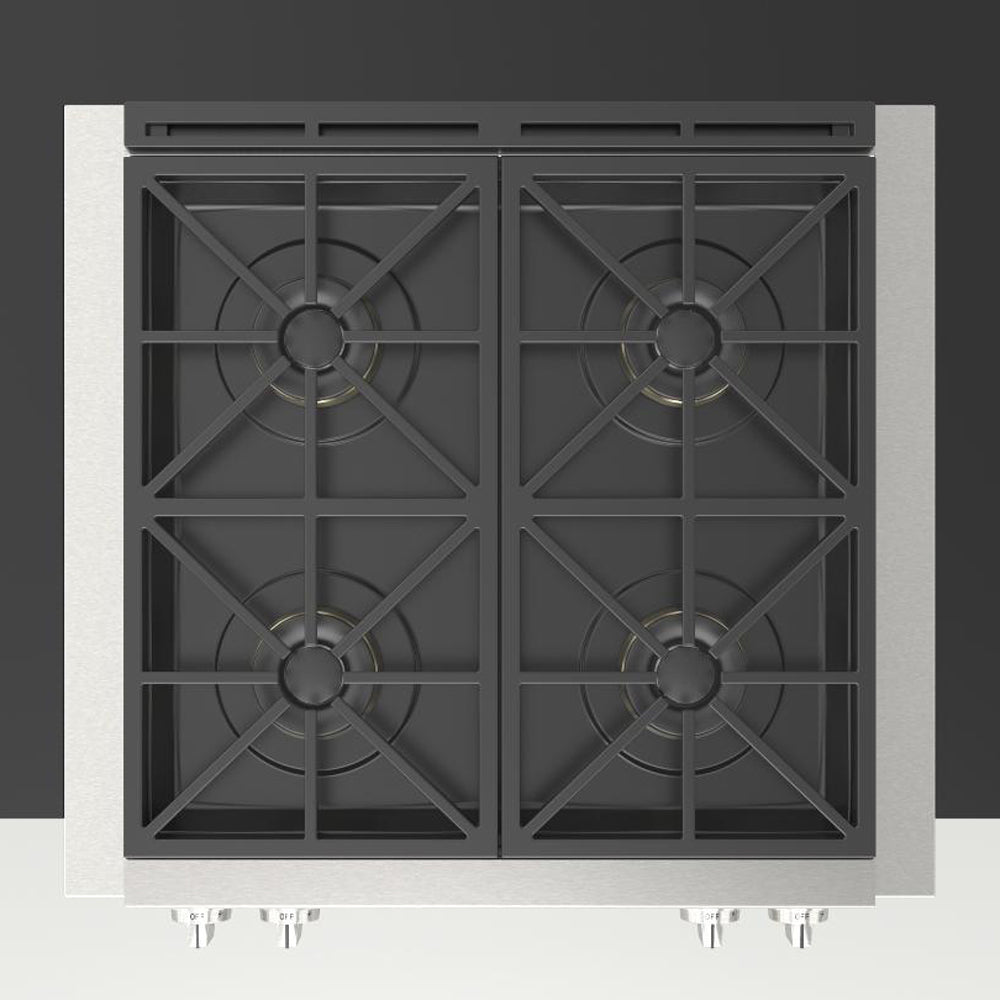 Fulgor Milano 30 in. 600 Professional Series All Gas Rangetop in Stainless Steel (F6GRT304S1)