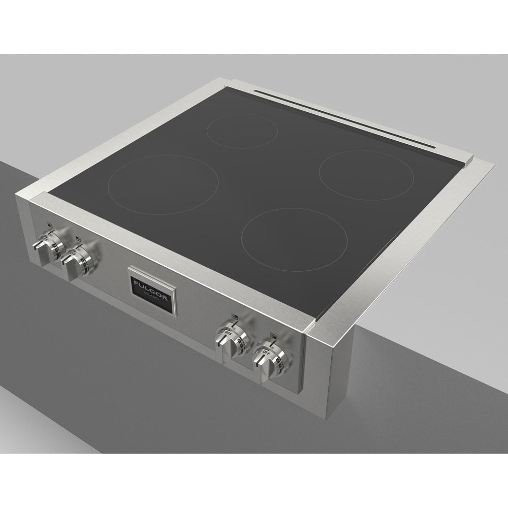 Fulgor Milano 30 in. 600 Professional Series Induction Rangetop in Stainless Steel with Glass Ceramic Top (F6IRT304S1)