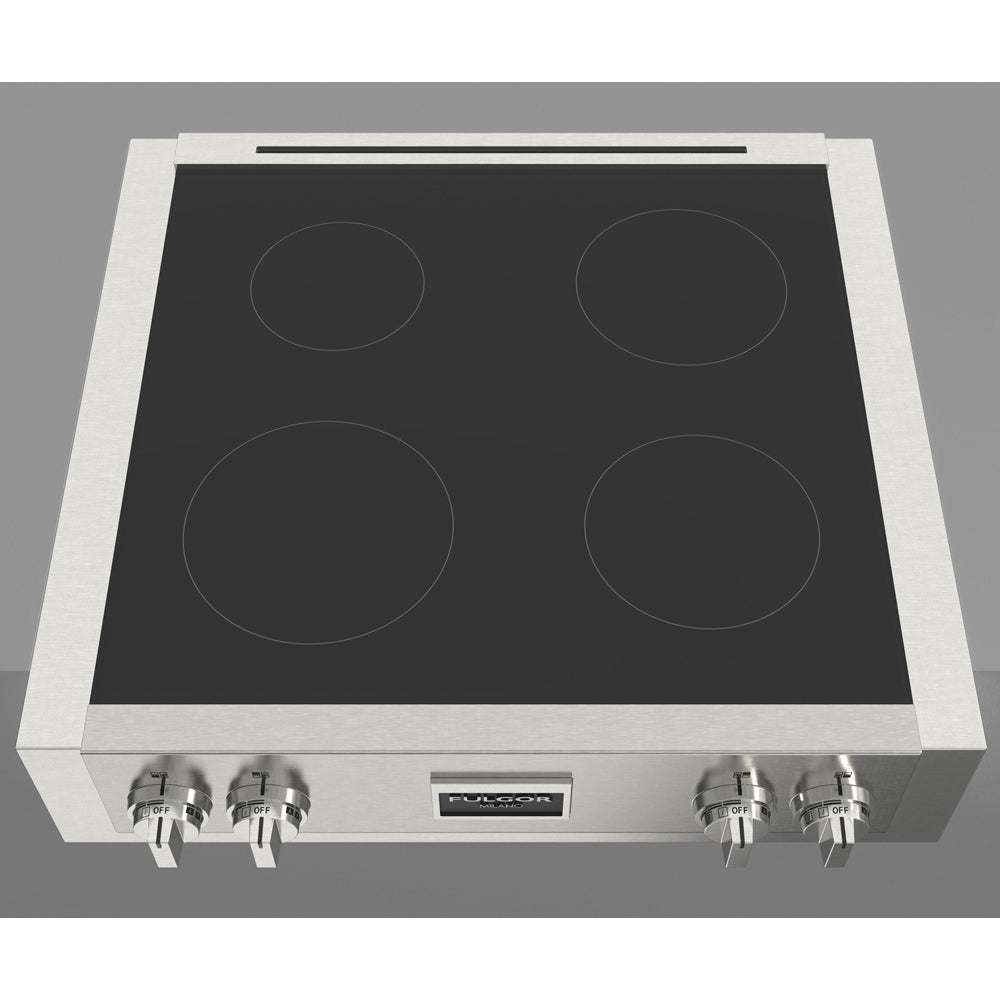 Fulgor Milano 30 in. 600 Professional Series Induction Rangetop in Stainless Steel with Glass Ceramic Top (F6IRT304S1)