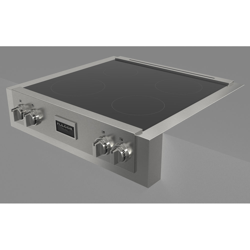 Fulgor Milano 30 in. 600 Professional Series Induction Rangetop in Stainless Steel with Glass Ceramic Top (F6IRT304S1)