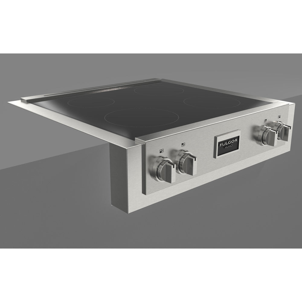 Fulgor Milano 30 in. 600 Professional Series Induction Rangetop in Stainless Steel with Glass Ceramic Top (F6IRT304S1)