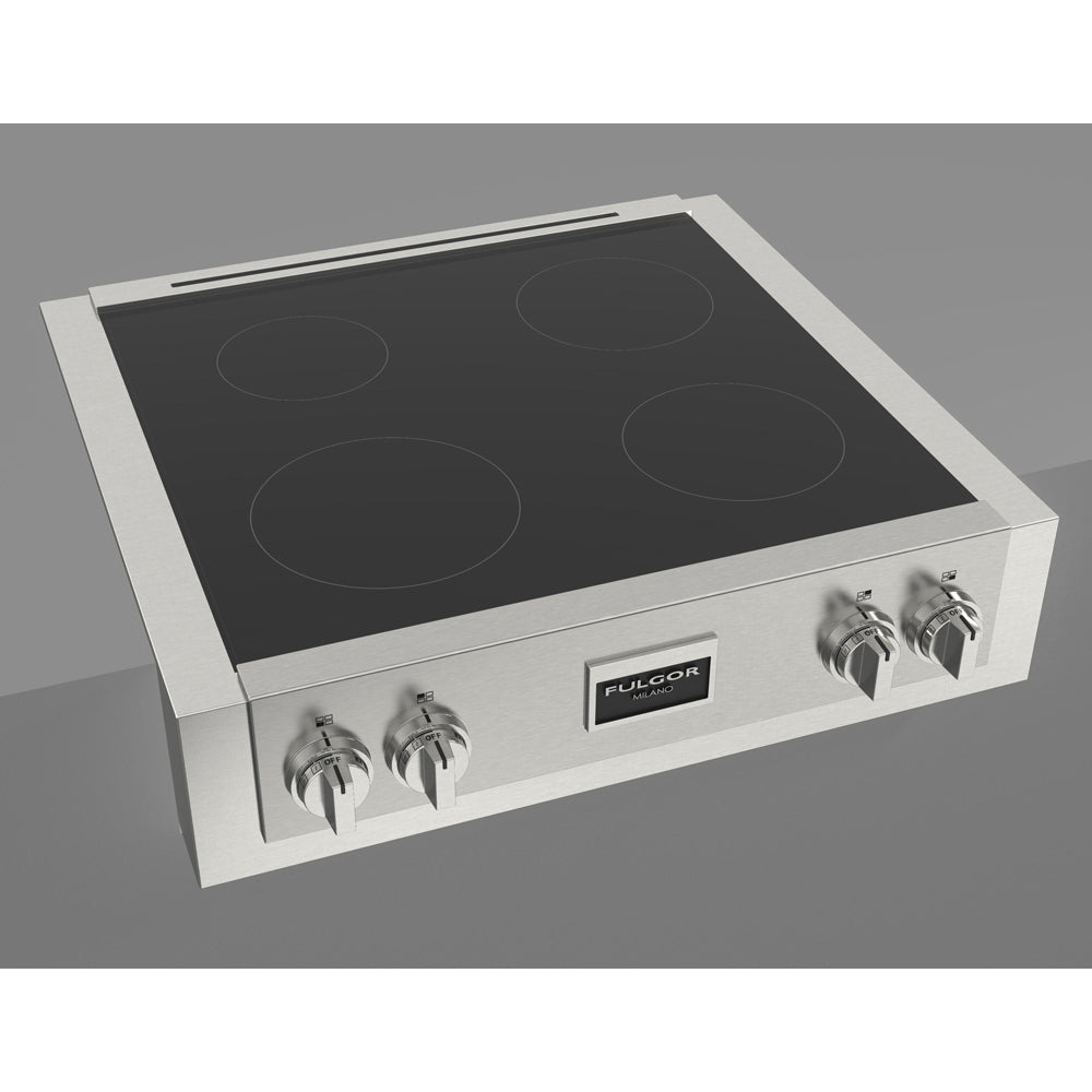 Fulgor Milano 30 in. 600 Professional Series Induction Rangetop in Stainless Steel with Glass Ceramic Top (F6IRT304S1)