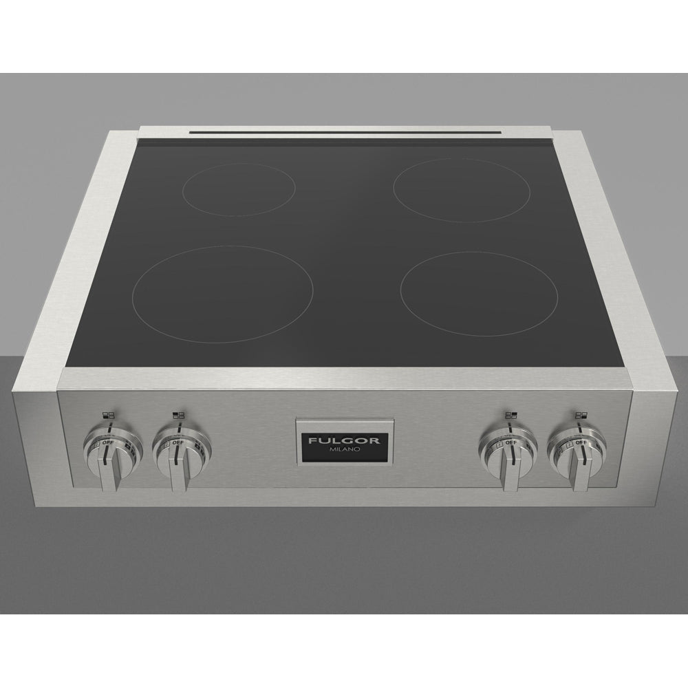 Fulgor Milano 30 in. 600 Professional Series Induction Rangetop in Stainless Steel with Glass Ceramic Top (F6IRT304S1)