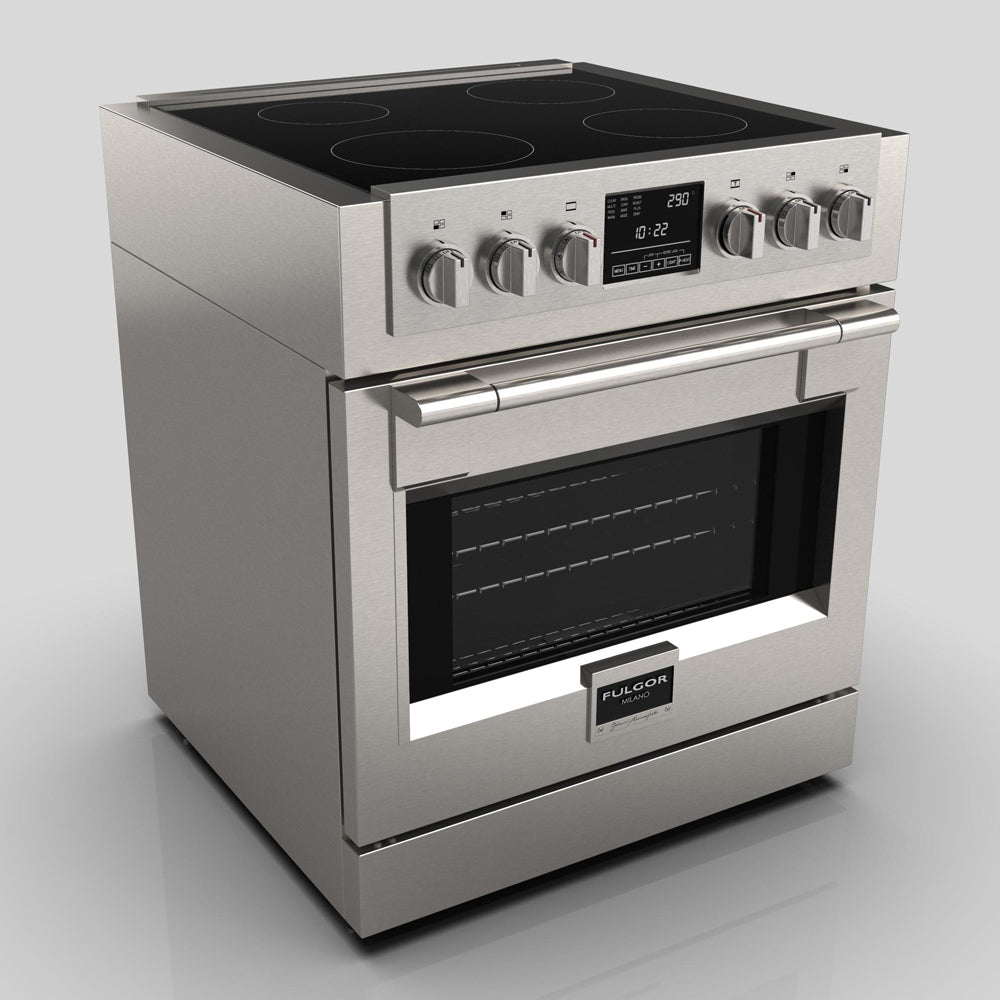 Fulgor Milano 30 in. 600 Series All Electric Induction Range in Stainless Steel (F6PIR304S1)
