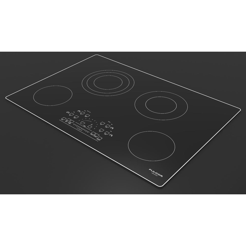 Fulgor Milano 30 in. 600 Series Electric Cooktop with 4 Burners and Glass Ceramic Cooktop in Stainless Steel (F6RT30S2)
