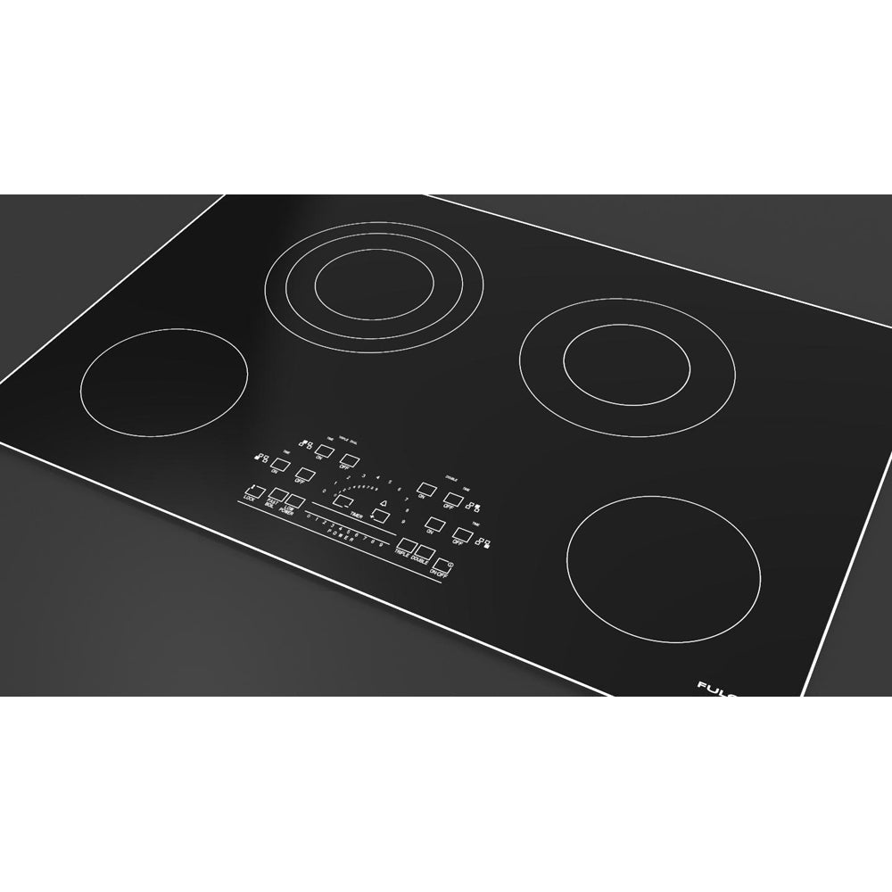 Fulgor Milano 30 in. 600 Series Electric Cooktop with 4 Burners and Glass Ceramic Cooktop in Stainless Steel (F6RT30S2)