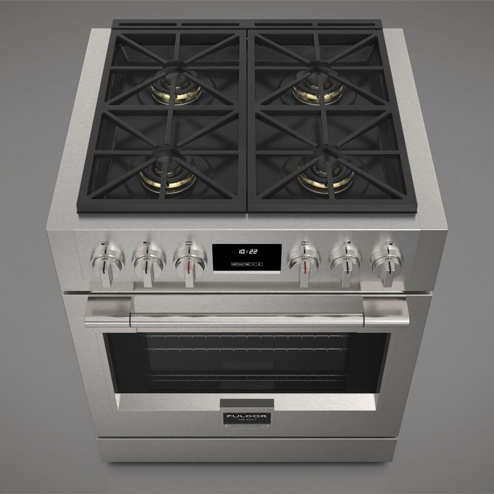 Fulgor Milano 30 in. 600 Series Pro All Gas Range with 4 Burners in Stainless Steel (F6PGR304S2)