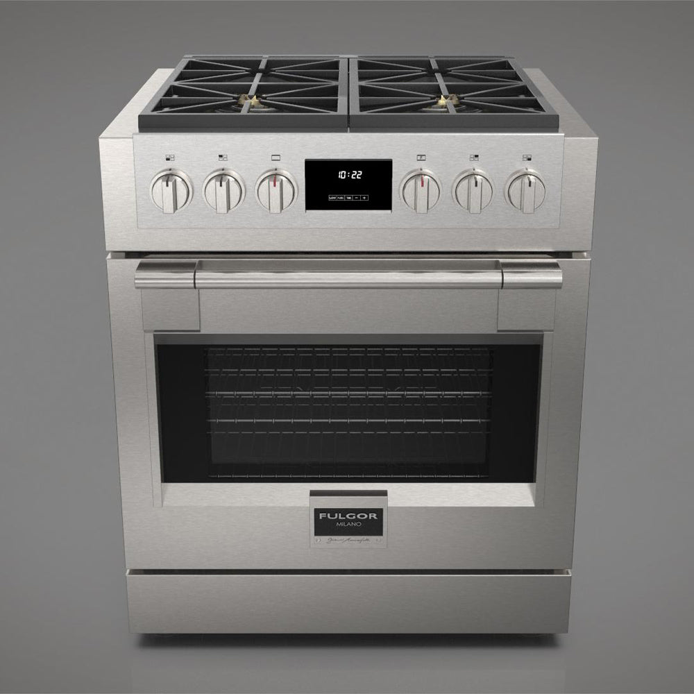 Fulgor Milano 30 in. 600 Series Pro All Gas Range with 4 Burners in Stainless Steel (F6PGR304S2)