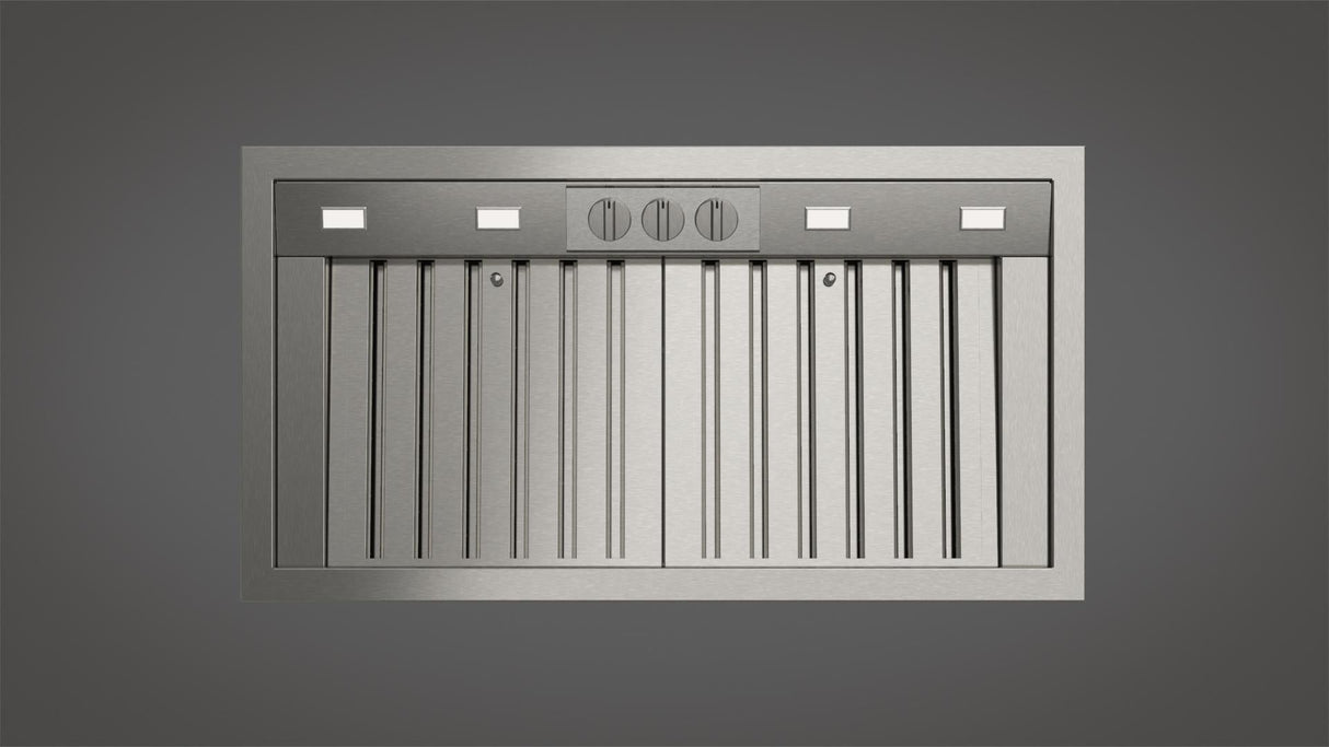 Fulgor Milano 34 in. 1000 CFM Professional Range Hood Insert with Knob Controls in Stainless Steel (F6BP34DS1)