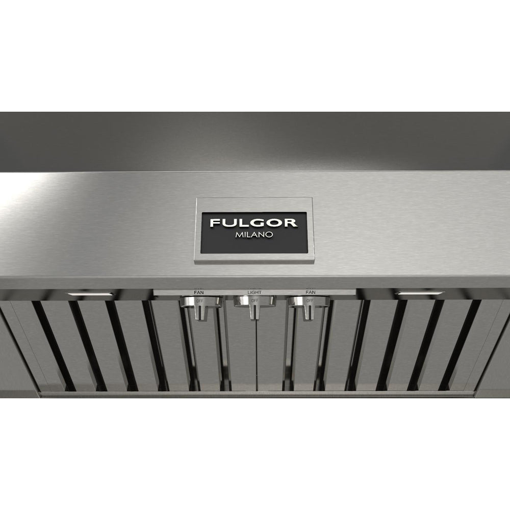 Fulgor Milano 36 in. 1000 CFM Professional Under Cabinet Range Hood with Knob Control in Stainless Steel (F6PH36DS1)