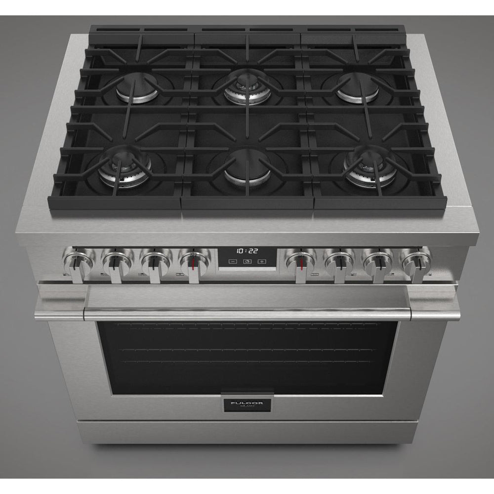 Fulgor Milano 36 in. 400 Series Accento All Gas Range in Stainless Steel (F4PGR366S2)