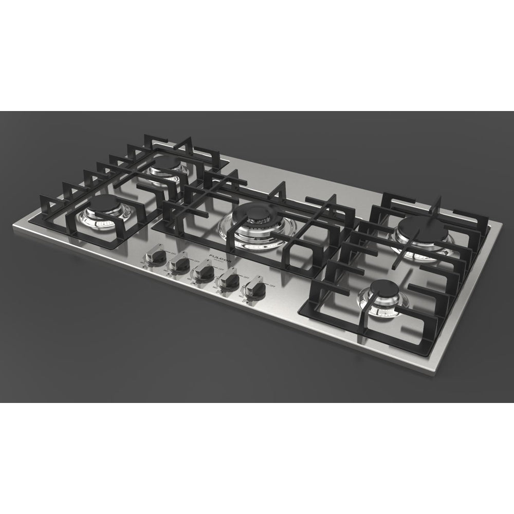 Fulgor Milano 36 in. 400 Series Gas Cooktop with 5 Burners in Stainless Steel (F4GK36S1)