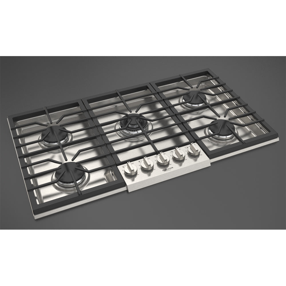 Fulgor Milano 36 in. 400 Series Gas Cooktop with 5 Burners in Stainless Steel (F4PGK365S1)