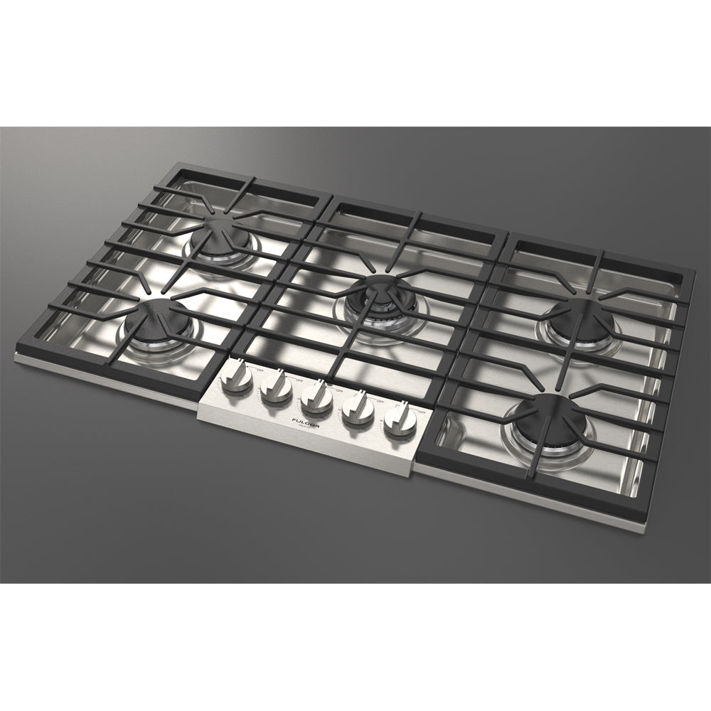 Fulgor Milano 36 in. 400 Series Gas Cooktop with 5 Burners in Stainless Steel (F4PGK365S1)