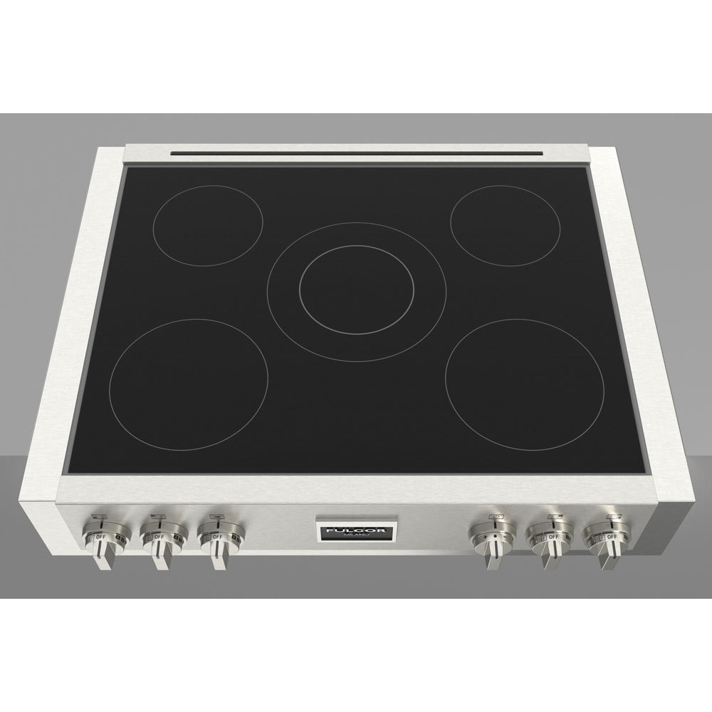 Fulgor Milano 36 in. 600 Professional Series Induction Rangetop in Stainless Steel with Glass Ceramic Top (F6IRT365S1)
