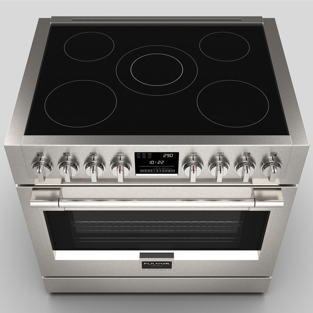 Fulgor Milano 36 in. 600 Series All Electric Induction Range in Stainless Steel (F6PIR365S1)